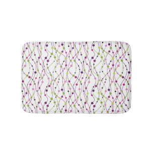 Multicolored dot background bath mat