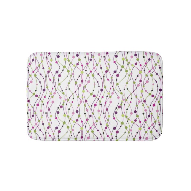 Multicolored dot background bath mat (Front)