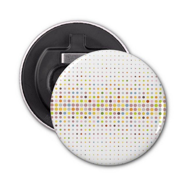 Multicolored dot background bottle opener (Front)