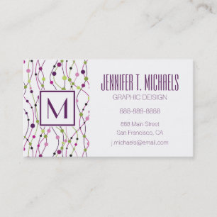 Multicolored dot background business card
