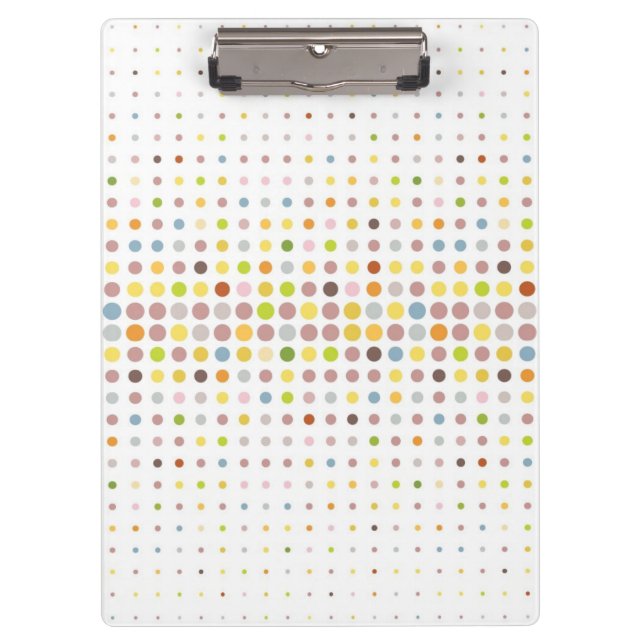 Multicolored dot background clipboard (Front)