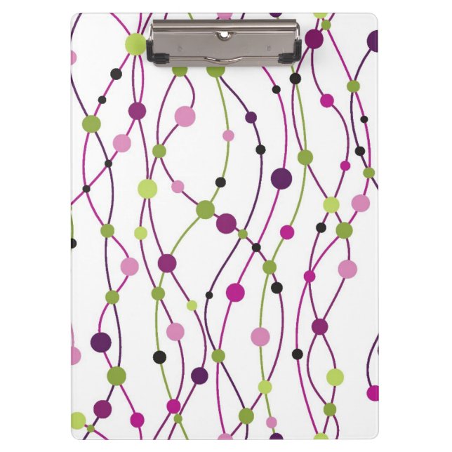 Multicolored dot background clipboard (Front)