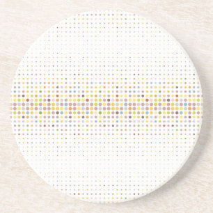 Multicolored dot background coaster