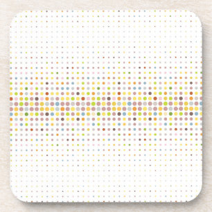 Multicolored dot background coaster