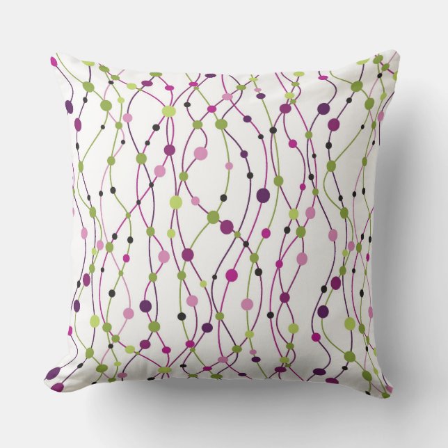 Multicolored dot background cushion (Front)