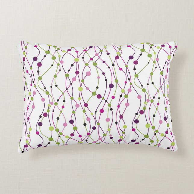 Multicolored dot background decorative cushion (Front)