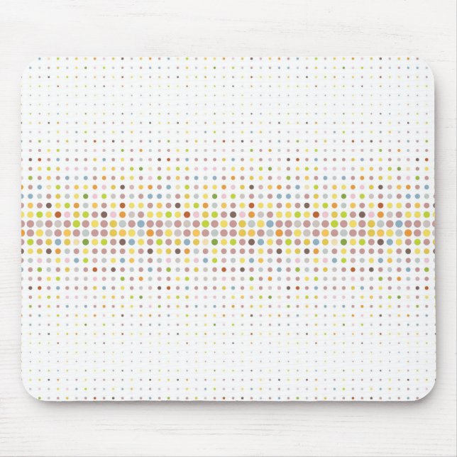 Multicolored dot background mouse mat (Front)