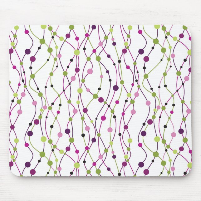 Multicolored dot background mouse mat (Front)