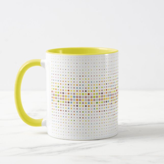 Multicolored dot background mug (Left)