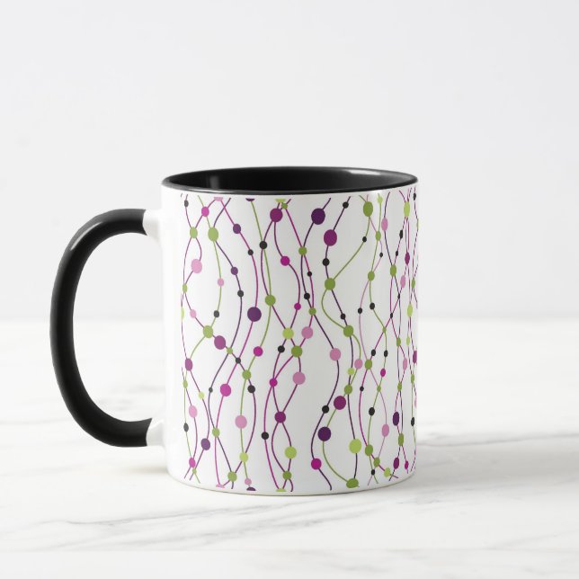 Multicolored dot background mug (Left)