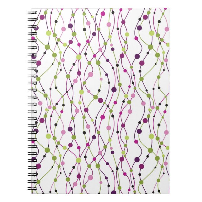 Multicolored dot background notebook (Front)