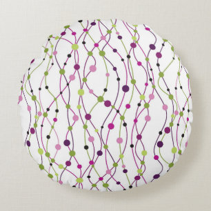 Multicolored dot background round cushion