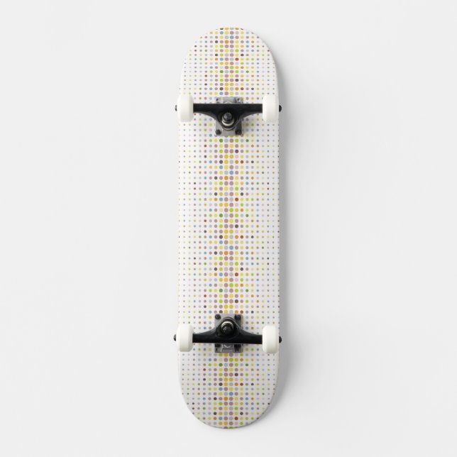 Multicolored dot background skateboard (Front)