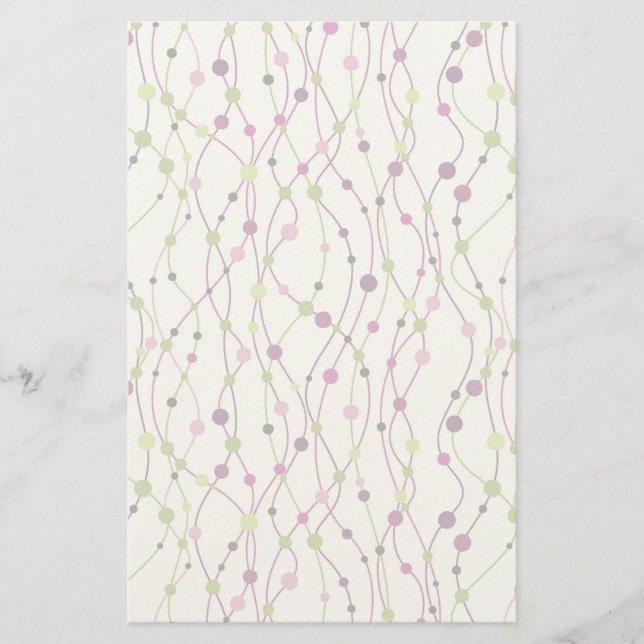 Multicolored dot background stationery (Front)