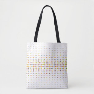 Multicolored dot background tote bag