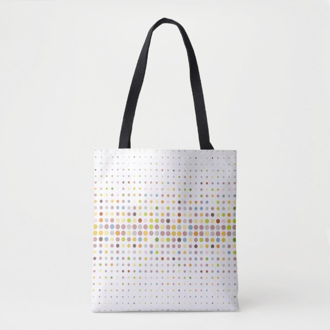 Multicolored dot background tote bag (Front)