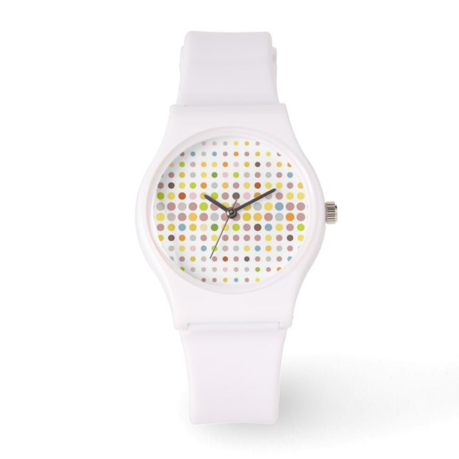 Multicolored dot background watch (Front)