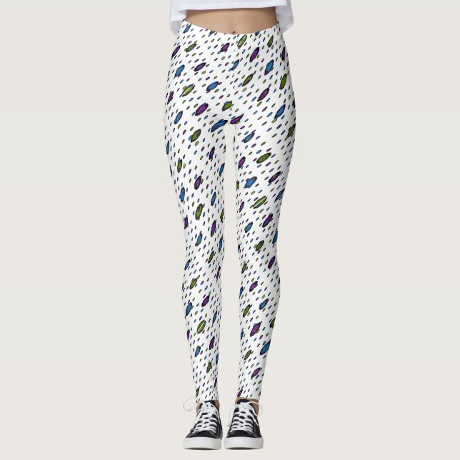 Multicolored Dots  Leggings (Front)
