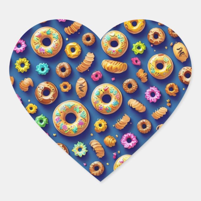 Multicolored Doughnuts Sticker (Front)