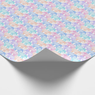 Multicolored Elephants Baby Shower Child Birthday Wrapping Paper