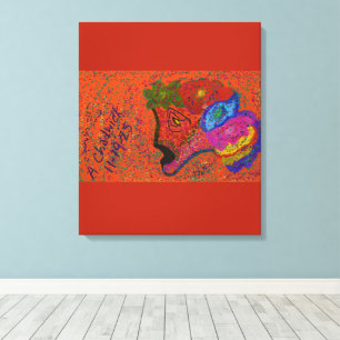 Multicolored Fish Pattern  Canvas Print