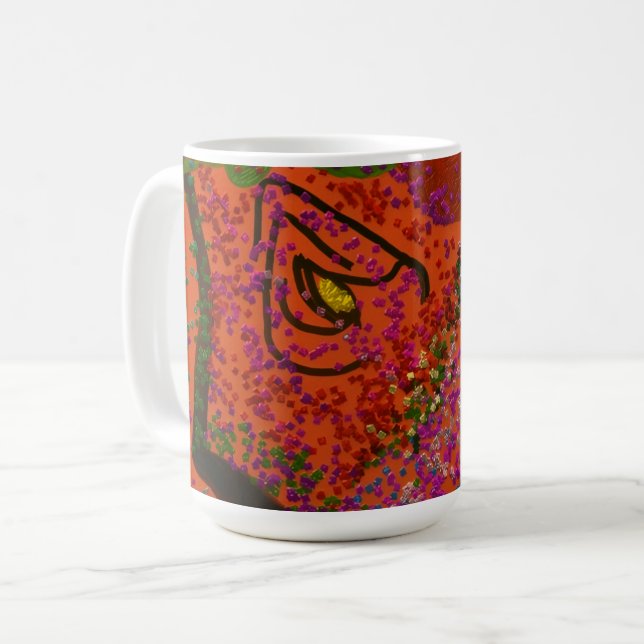 Multicolored Fish Pattern  Coffee Mug (Front Left)