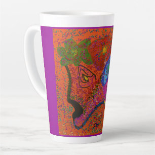 Multicolored Fish Pattern Latte Mug