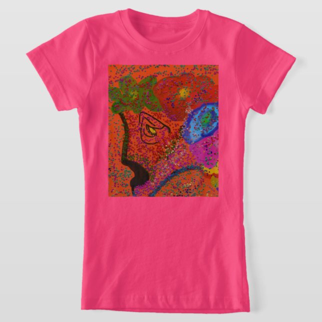 Multicolored Fish Pattern  T-Shirt (Laydown)