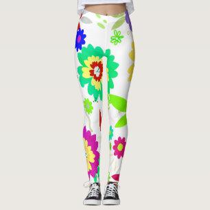 Multicolored floral and leaves design1.1 leggings