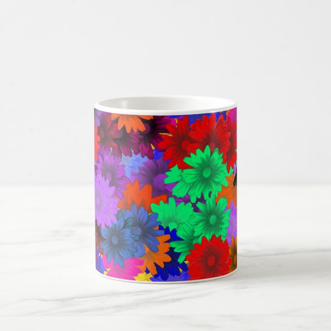 Multicolored floral coffee mug (Center)