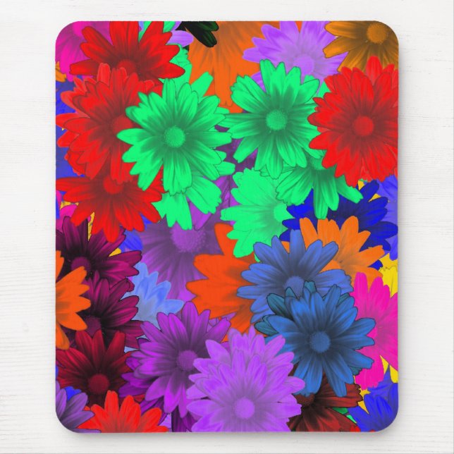 Multicolored floral mouse mat (Front)