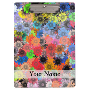 Multicolored floral pattern clipboard