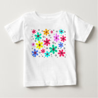 Multicolored flowers daisies retro background summ