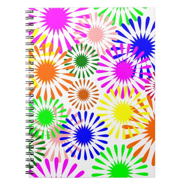 Multicolored Flowers Notebook (Front)