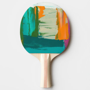 Multicolored Free Expression Painting Ping Pong Paddle