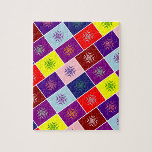 Multicolored geometric art jigsaw puzzle