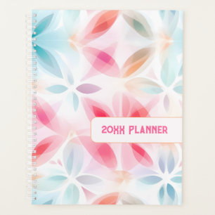 Multicolored Geometric Flowers Planner