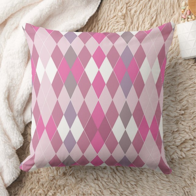 Multicolored geometric pattern rhombuses retro  cushion (Blanket)