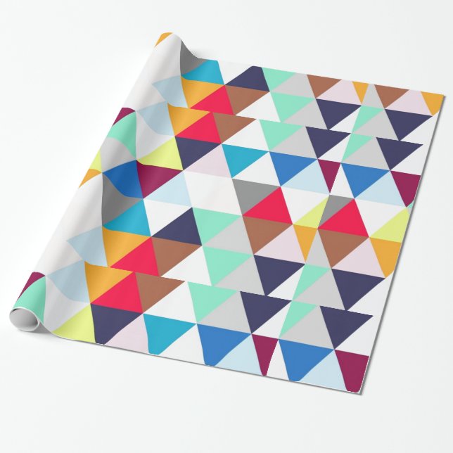 Multicolored Geometric Pattern Wrapping Paper (Unrolled)