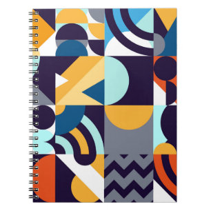 Multicolored Geometric: Primitive Shapes Fusion Notebook