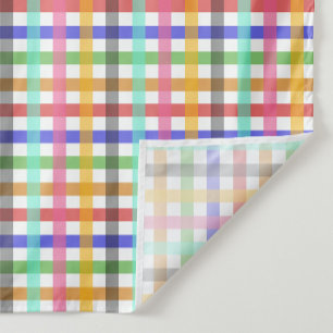 Multicolored Gingham Plaid Pattern Design Tapestry