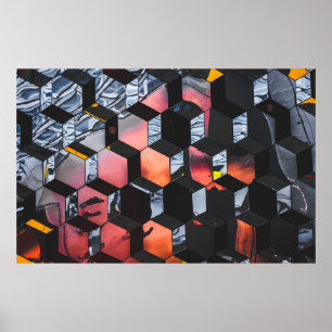 Multicolored golden hour poster
