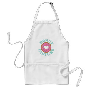 Multicolored, Hand Drawn Donut Disturb Donut Pun Standard Apron