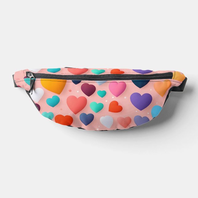 Multicolored heart pattern bum bags (Lay Down)