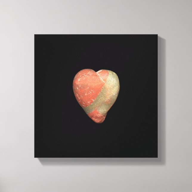 Multicolored Heart-Shaped Stone Canvas Print (Front)