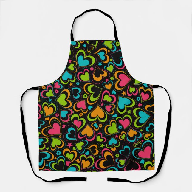 Multicolored Hearts Apron (Front)