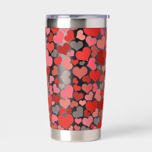Multicolored Hearts Pattern-20367 Insulated Tumbler