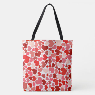 Multicolored Hearts Pattern-20367 Tote Bag