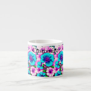 Multicolored Hibiscus Flowers Thunder_Cove Espresso Cup