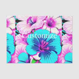 Multicolored Hibiscus Flowers Thunder_Cove Tissue Paper